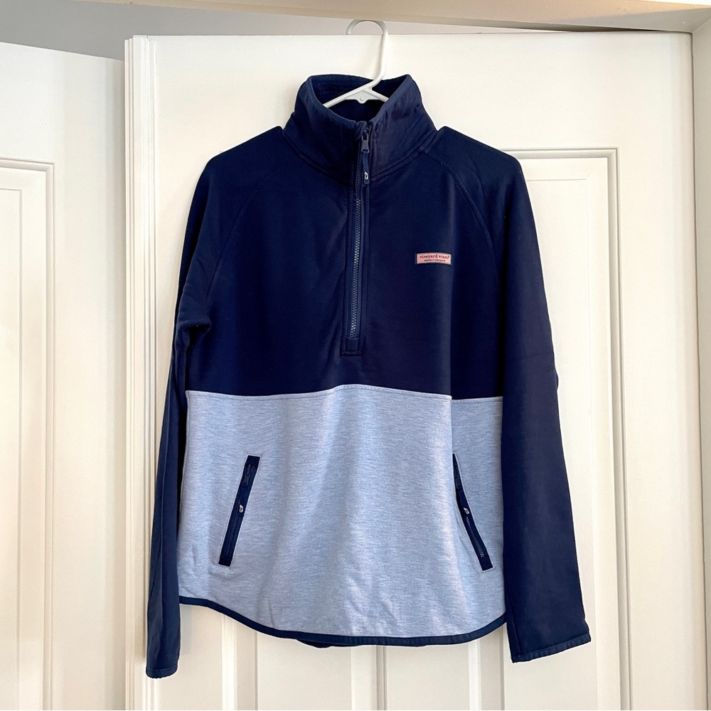 Vineyard Vines Dreamcloth Color Block Half Zip